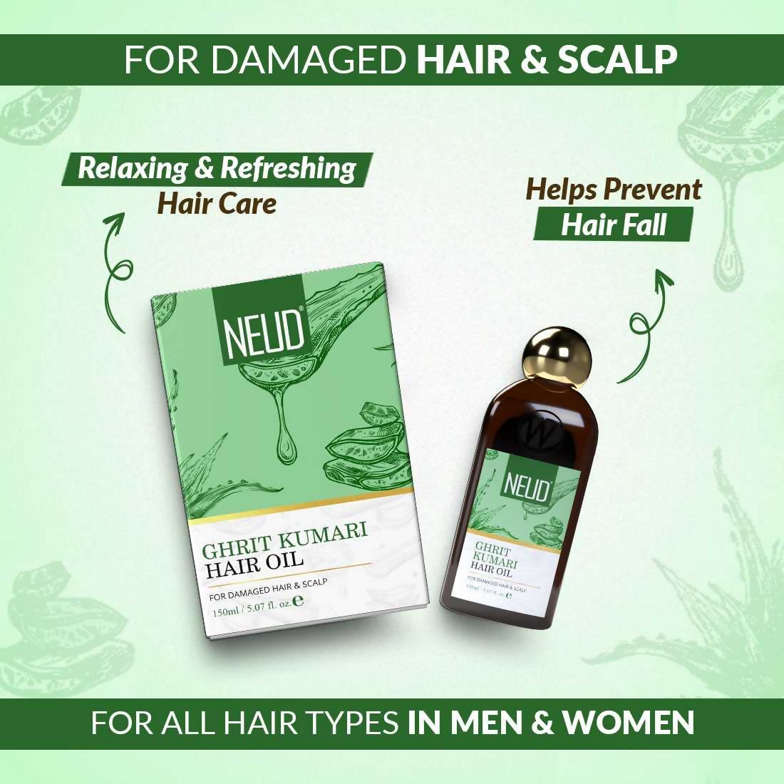 Neud Xpose Yourself Premium Ghrit Kumari Hair Oil | Grocsy