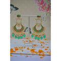 Chandbali Gold-Polished Pink Drop & Dangler Earrings For Women & Girls By House of Ree - House of Ree
