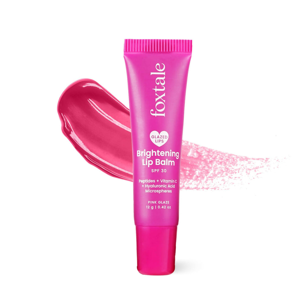 Foxtale Brightening SPF 30 Lip Balm - Pink Glaze (Bubblegum), Brightens Lips, Reduces Pigmentation | Grocsy