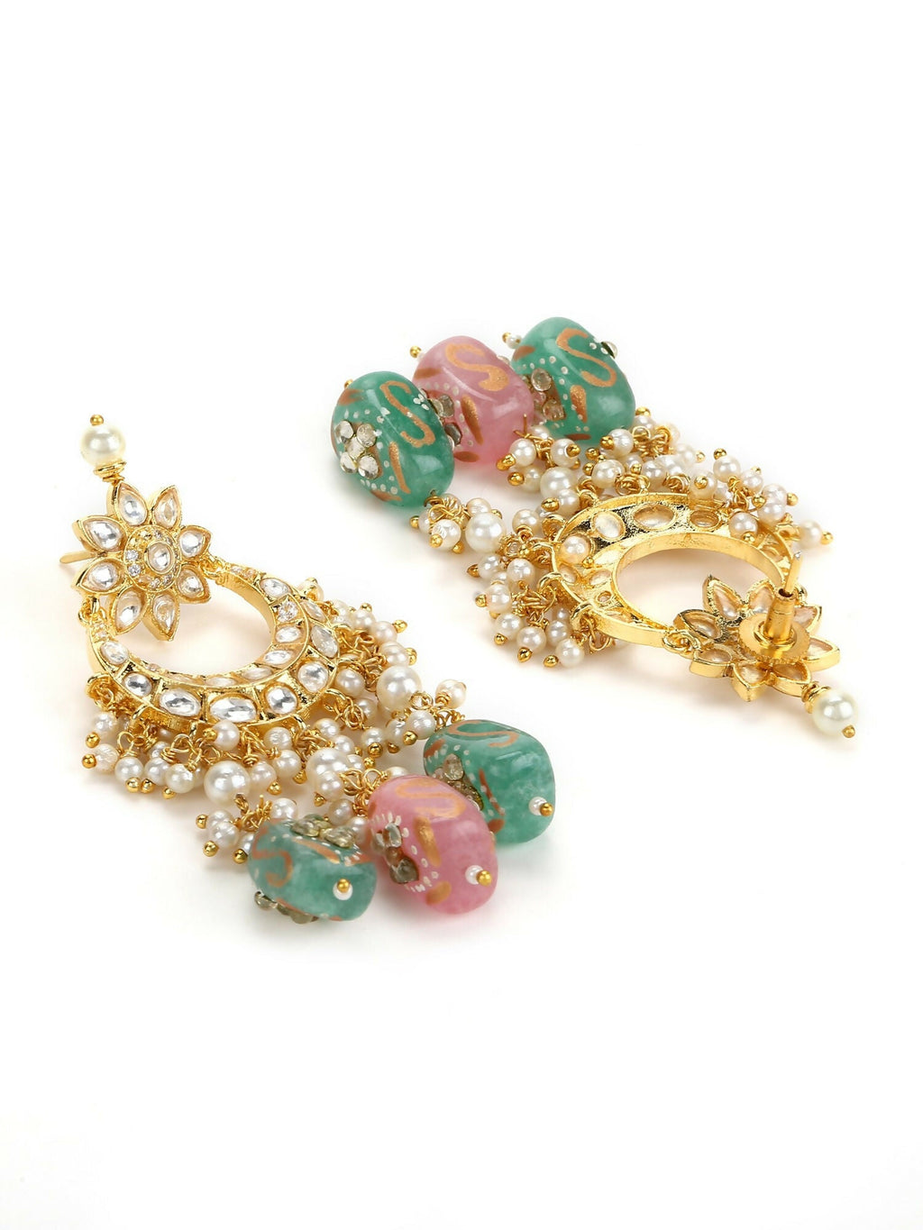 Maharani Kundan Choker with Multi Stones and Earrings- Ruby Raang | Grocsy