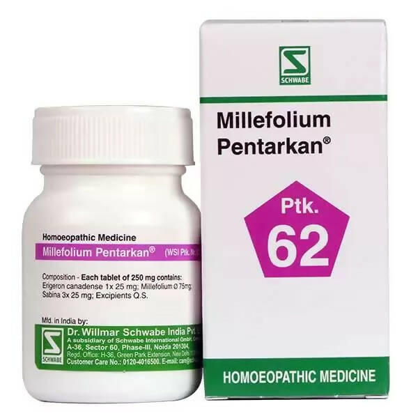 Dr. Willmar Schwabe India Millefolium Pentarkan Ptk 62 Tablets | Grocsy