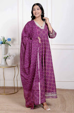 Miravan Women's embroidred Bandhani Ethnic Anarkali Kurta and Dupatta | Grocsy