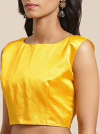 Saree Mall Yellow & Beige Printed Saree | Grocsy