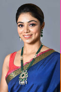 Joban Fashion Women Golden White Green Pendant Set With Earrings | Grocsy