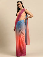 Ahalyaa Women's Traditional Semi Stitch Saree - Peach | Grocsy