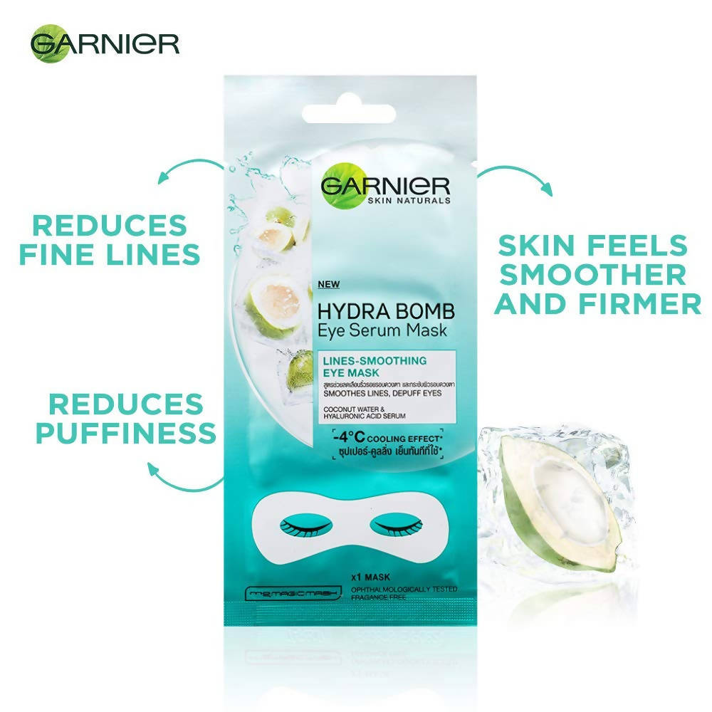 Garnier Hydra Bomb Eye Serum Coconut Water Mask | Grocsy