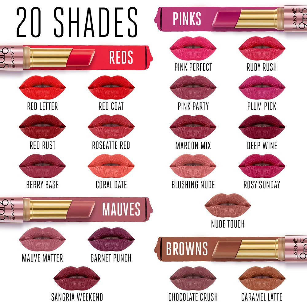 Lakme 9TO5 Primer + Matte Lipstick-Blushing Nude | Grocsy