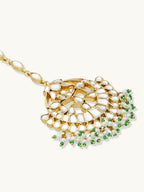 Nuyug 22K Gold-Plated Crystal & Pearl Studded Matha Patti | Grocsy