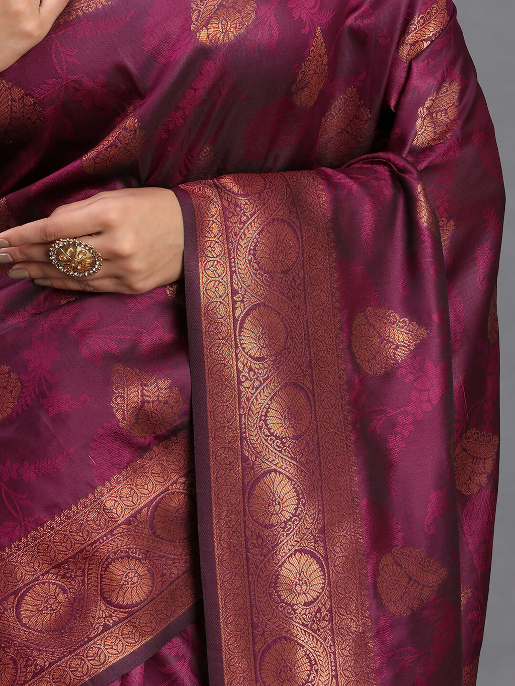 Shree Shyam Fashion Silk Purple Saree | Grocsy