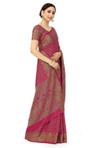 Mimosa Women's Pink Patola Art Silk Saree | Grocsy