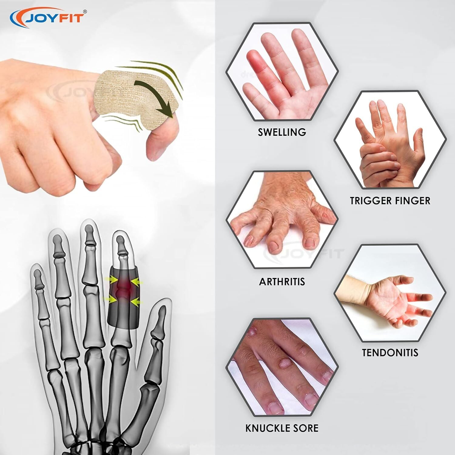 JoyFit Finger Support (Grey)