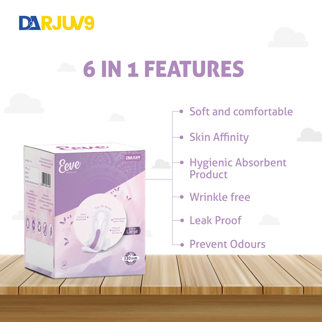 Herbs & Hills Eeve Anion Sanitary Napkin Extra Large | Grocsy