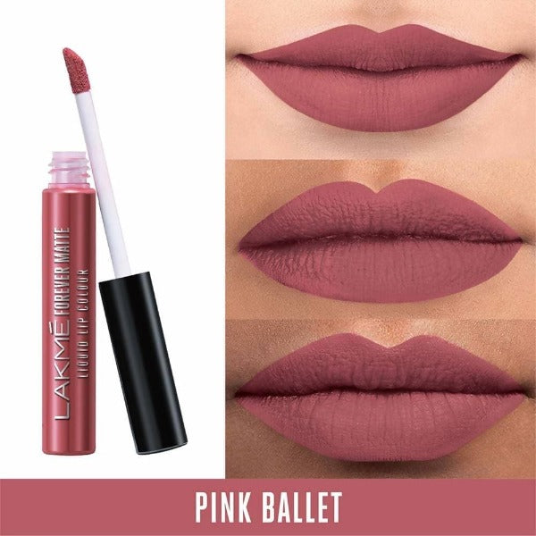 Lakme Forever Matte Liquid Lip Colour - Pink Ballet | Grocsy