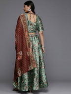 Ahalyaa Women's Traditional wear Lehenga Choli - Green | Grocsy