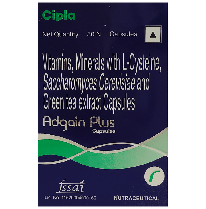 Cipla Adgain Plus Healthy Hair Capsules | Grocsy