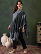 Sangria Ethnic Motifs Woven Design Mandarin Collar Straight Kurta With Trouser & Dupatta | Grocsy