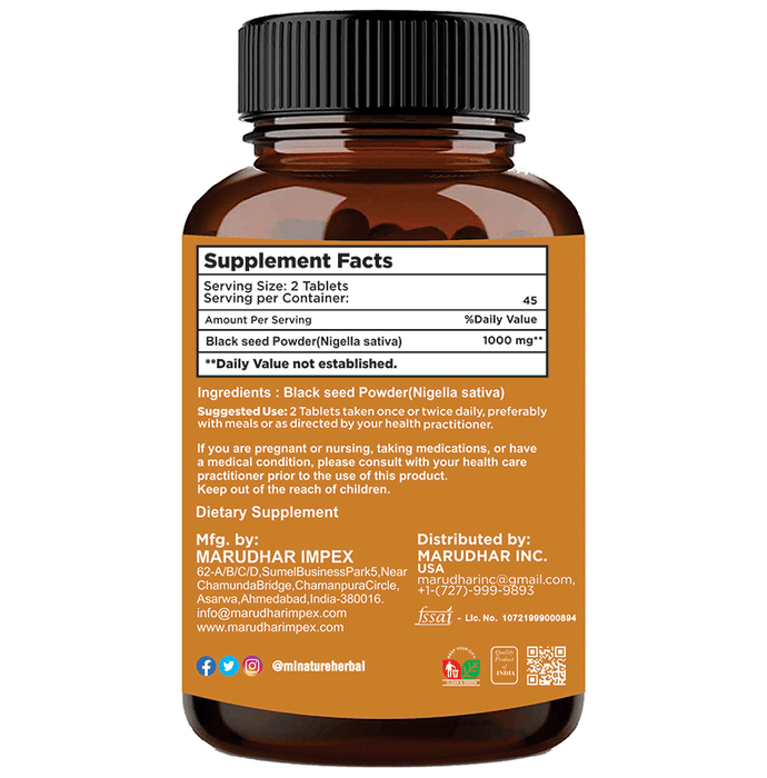 Minature Black Seed Tablets | Grocsy
