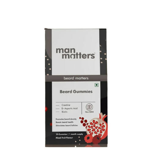 Man Matters Beard Growth Gummies, Promotes Beard Density | Grocsy