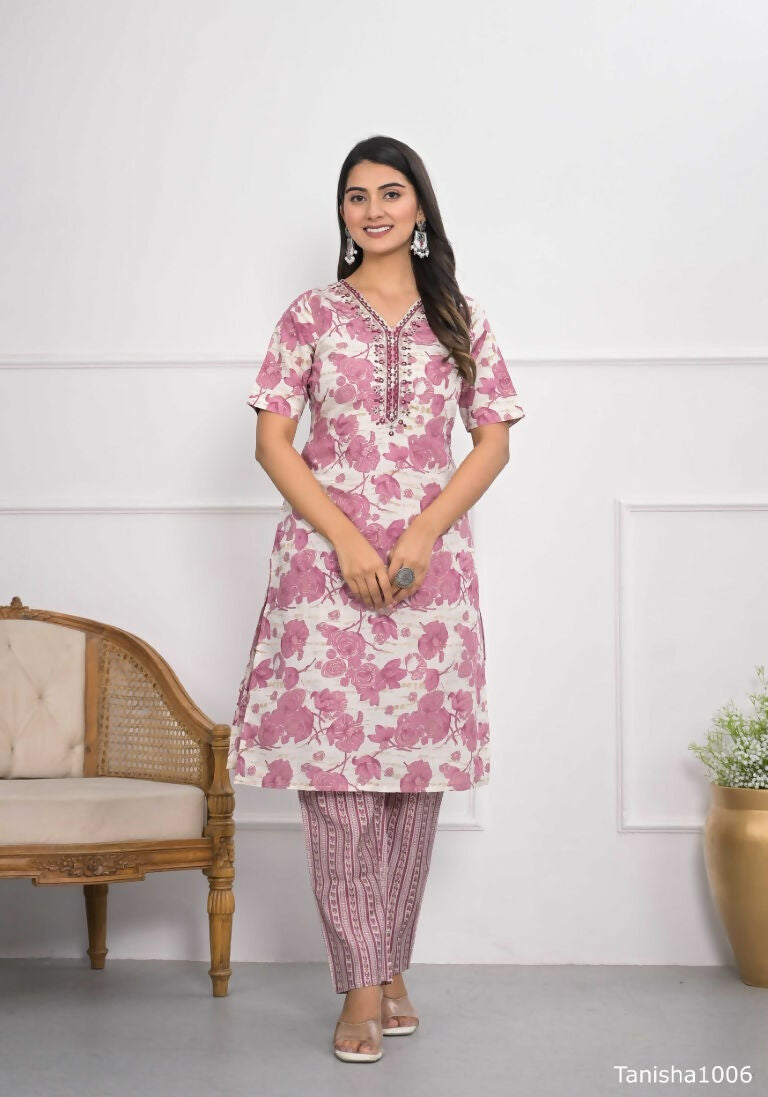 Festive Wear Ethnic Pink chanderi Stitched Suit - Anbazaar | Grocsy