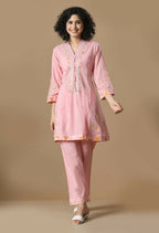Joban Fashion Pink Cotton Kurta Set | Grocsy