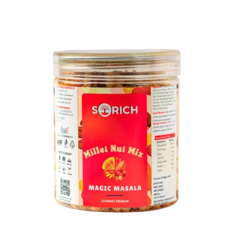 Sorich Organics Millet Nut Mix – Magic Masala Crunchy & Healthy Snack | Grocsy