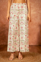 Joban Fashion Green Pink Hand Block Printed Cotton Suit Set | Grocsy