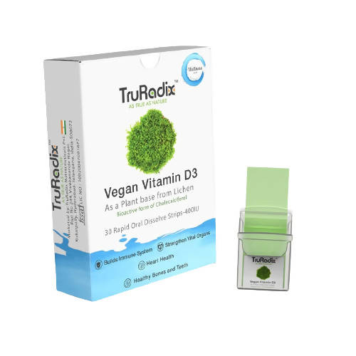 Truradix Vegan Vitamin D3 Oral Strips | Grocsy