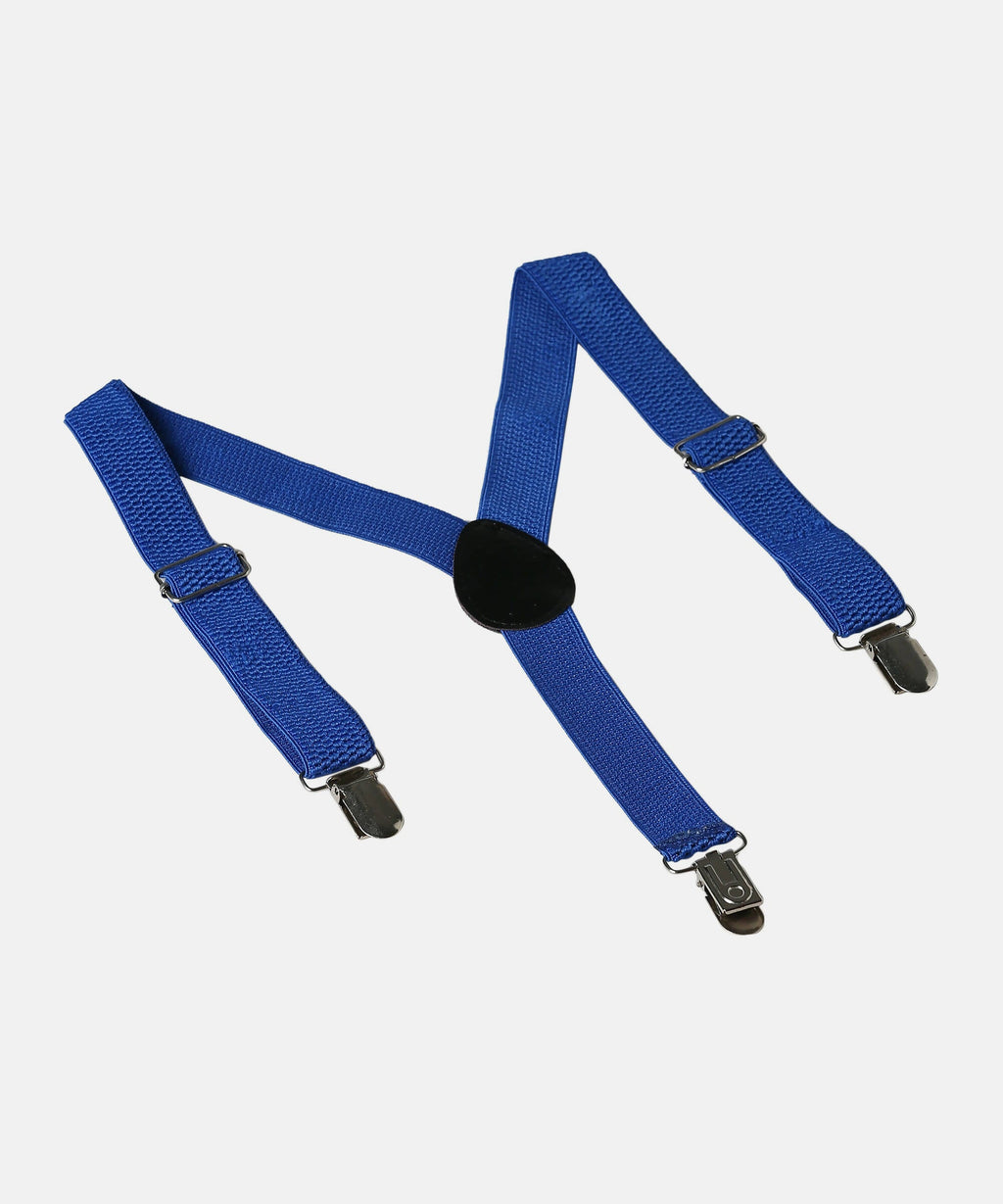Manet Boys Solid Suspenders - Blue | Grocsy