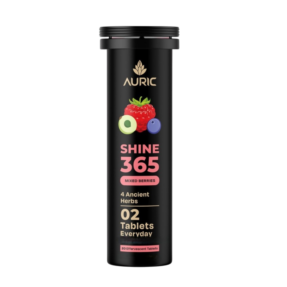 Auric Shine 365 Effervescent Tablets | Mixed Berries Flavour | Grocsy