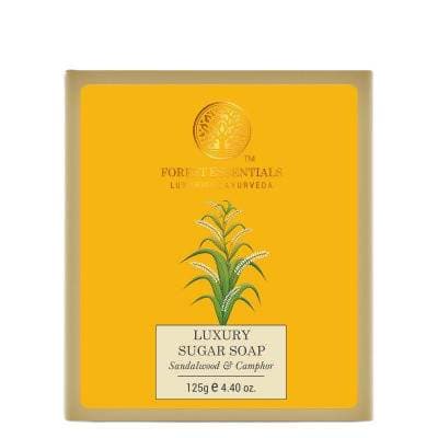 Forest Essentials Luxury Sugar Soap Sandalwood & Camphor | Grocsy