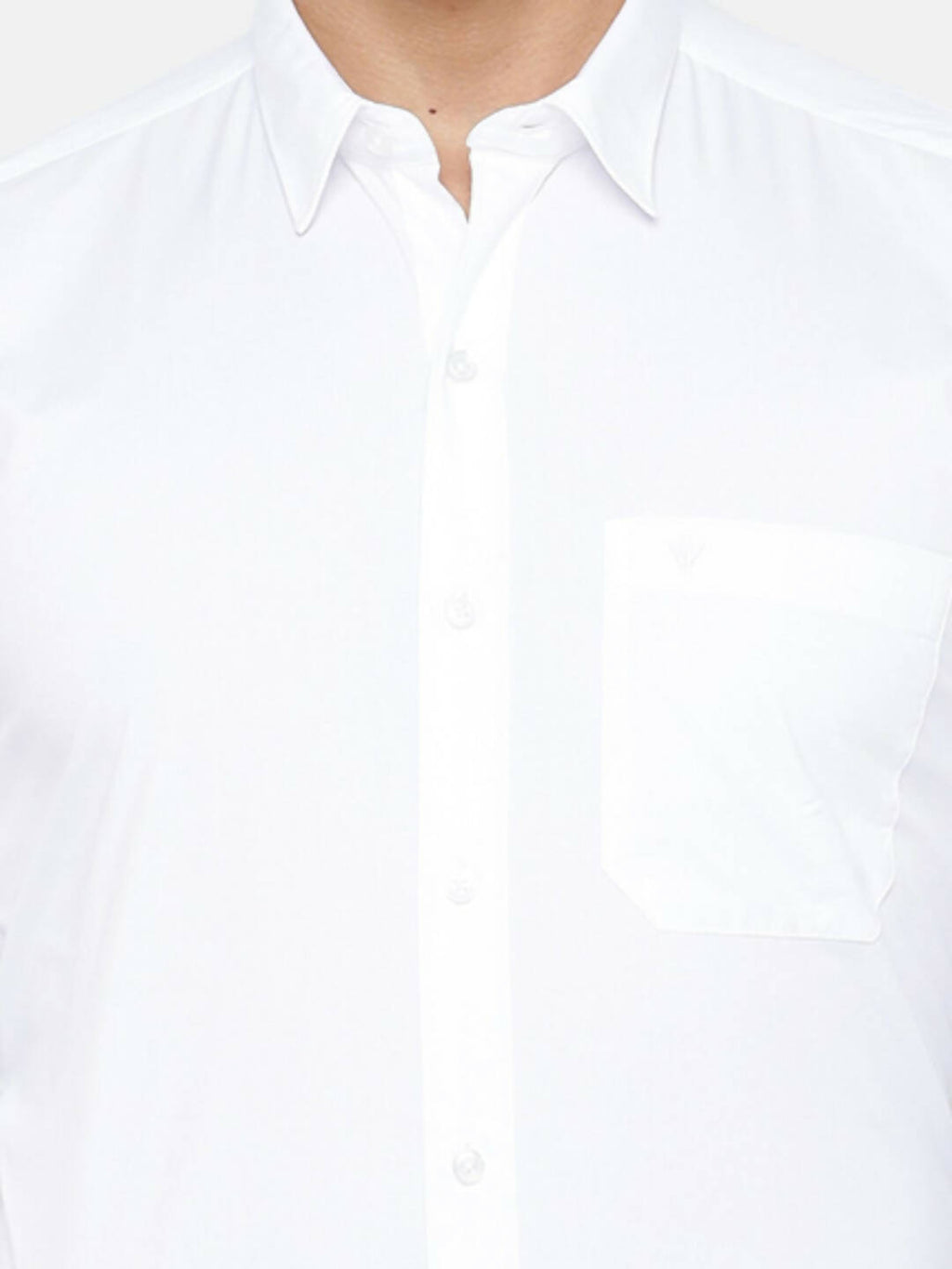 Ramraj Cotton Mens Full Sleeve Formal 100 % Cotton White Shirt | Grocsy