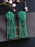 Inhanns Handmade Crystal Waterfall Earrings - Long - Sea Green Big | Grocsy