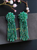 Inhanns Handmade Crystal Waterfall Earrings - Long - Sea Green Big | Grocsy