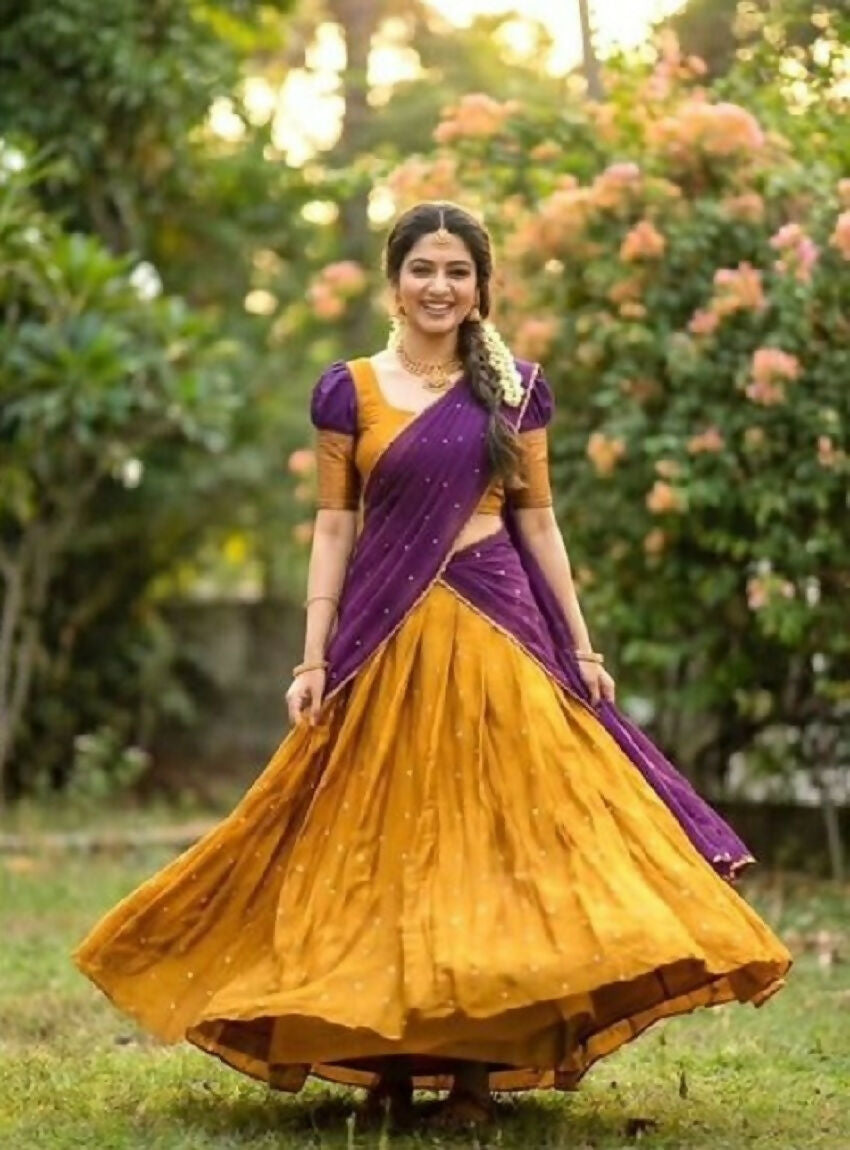 Teeya Creation Womens New Trendy Festive Season Designer Lehenga Choli Set - Wine | Grocsy