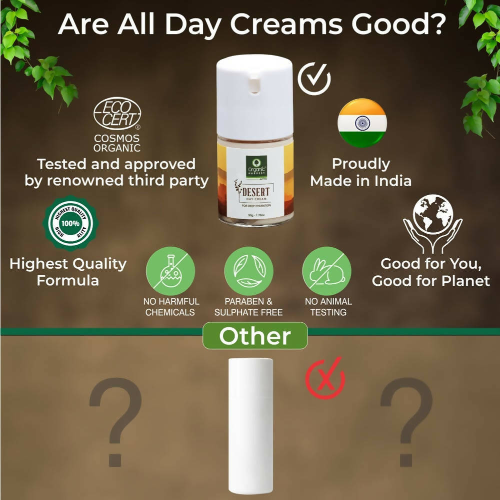 Organic Harvest Desert Day Cream For Deep Hydration | Grocsy