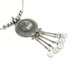Mominos Fashion Johar Kamal Oxidised Silver-Plated Hasli Design Necklace Choker For Women | Grocsy