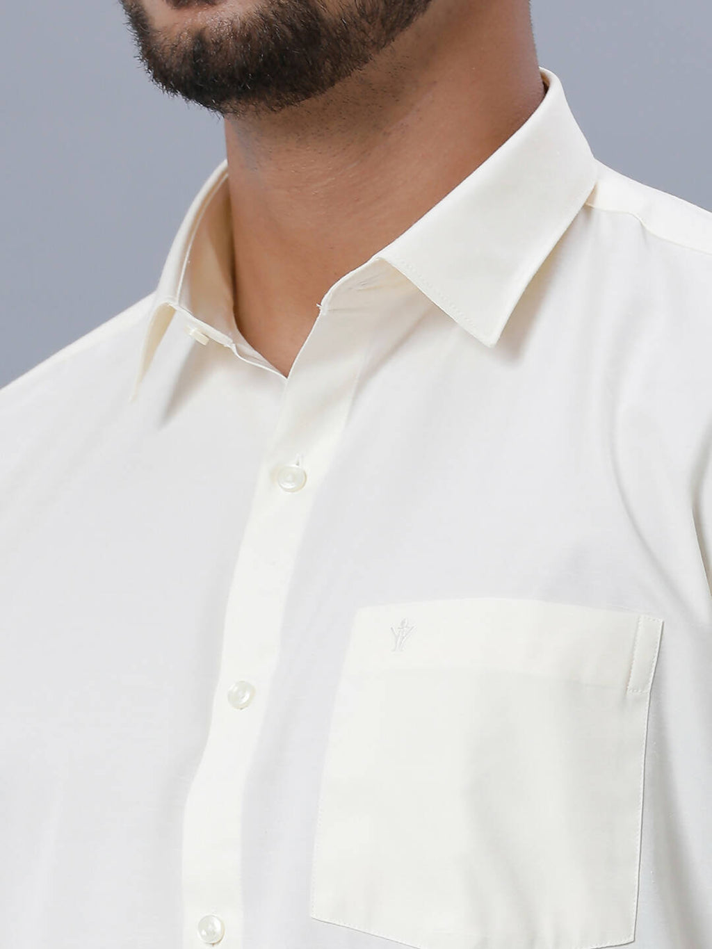 Ramraj Cotton Mens Wedding Set Cream Regular Dhoti, Shirt & Towel Arathi 1/2" | Grocsy