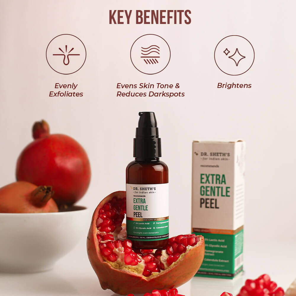Dr. Sheth's Extra Gentle Peel With 10% AHA, For Even-Toned & Bright Skin, For All Skin Types | Grocsy