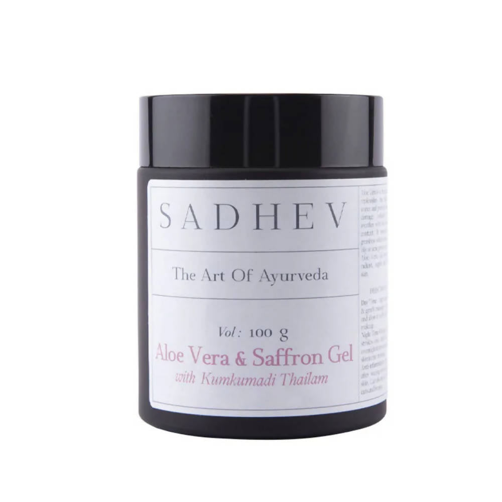 Sadhev Aloe Vera & Saffron Gel With Kumkumadi Thailam | Grocsy