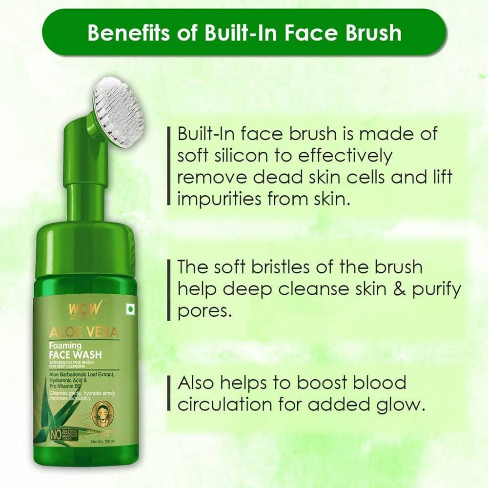 Wow Skin Science Aloe Vera Foaming Face Wash | Grocsy