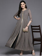 Ahalyaa Women's Traditional wear Kurta Set - Grey | Grocsy
