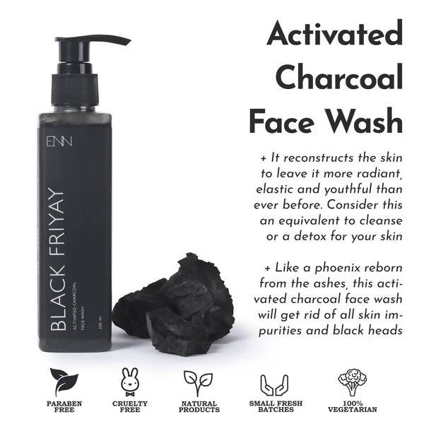 Enn Black Friday Activated Charcaol Face Wash | Grocsy
