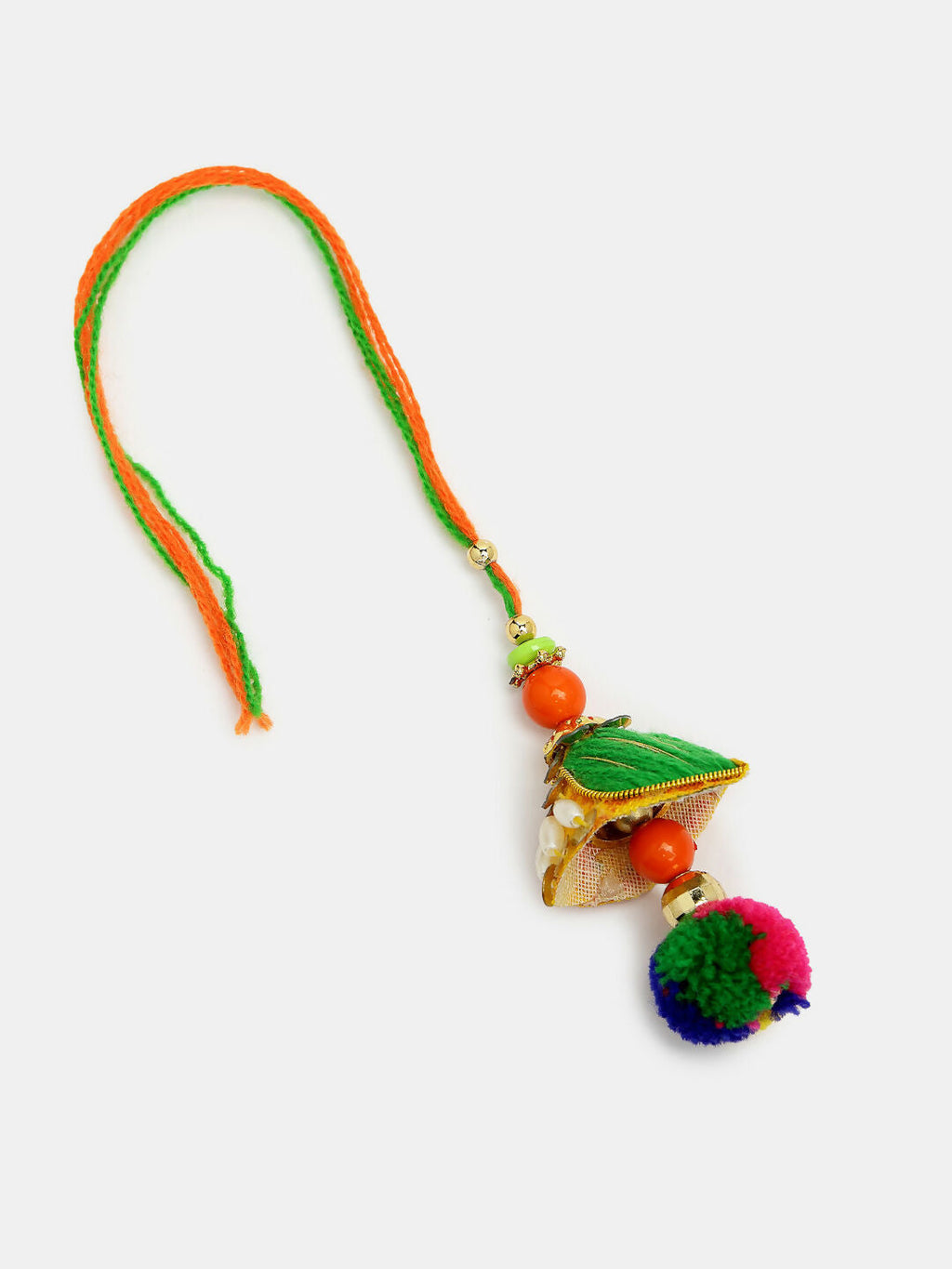 NVR Women & Men Set of 2 Multicolor Beaded Bhaiya Bhabhi Rakhi With Roli Chawal & Chocolate | Grocsy