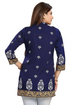 Snehal Creations Endearing Ethnicity Short Blue Tunic | Grocsy