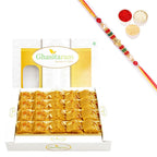 Ghasitaram Nani's Special Besan Barfi With Pearl Beads Rakhi | Grocsy