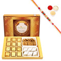 Ghasitaram Mewa Bites, Kaju Katli and Methi Mathi With Pearl Beads Rakhi | Grocsy
