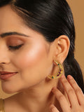 Nuyug 22K Gold Plated Pink Lunar Earrings | Grocsy