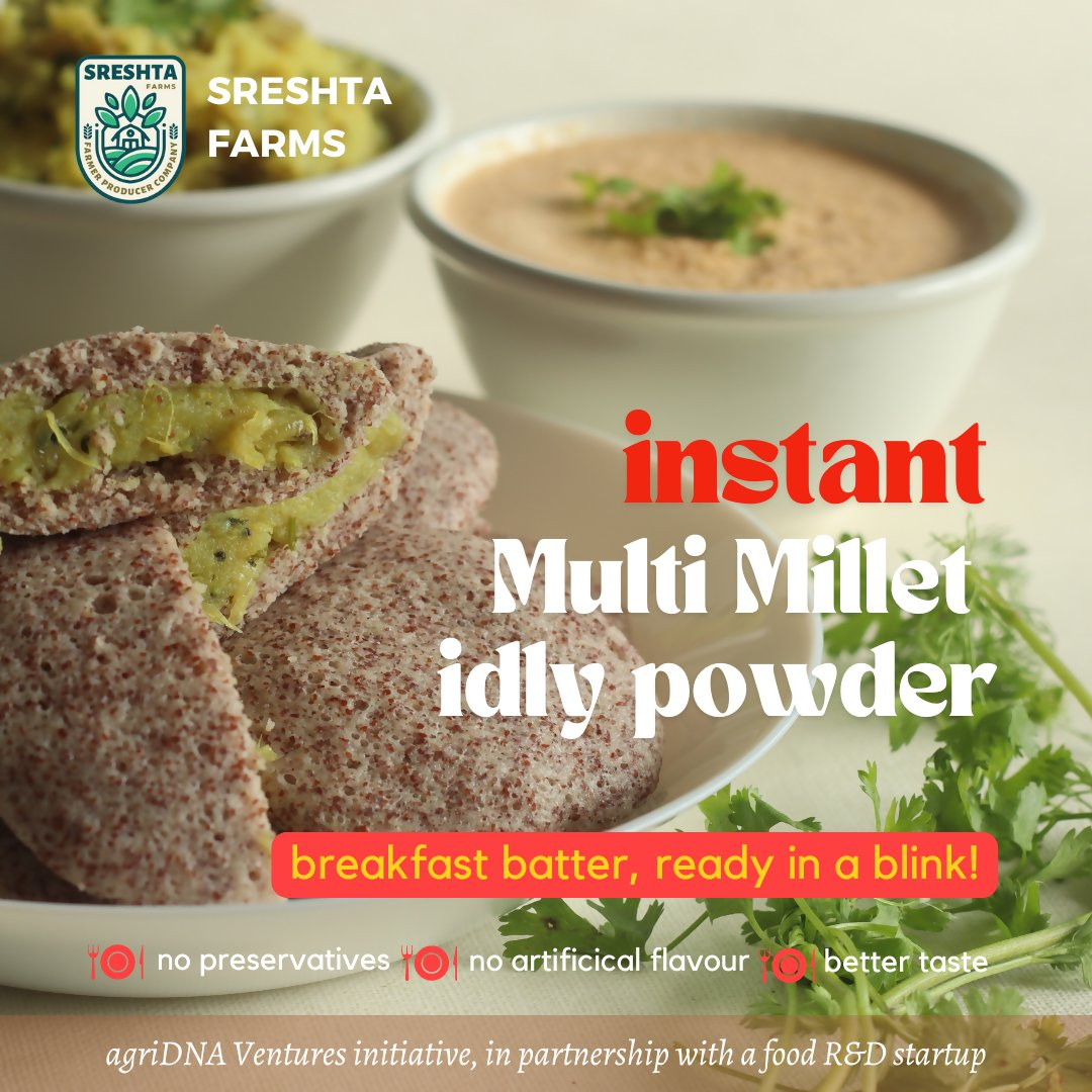Sreshta Farms Instant Multi Millet Idly Powder | Grocsy