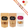 Ghasitaram jaiccha Mango Bites, Methi Mathi and Almonds With 2 Pearl Beads Rakhis | Grocsy