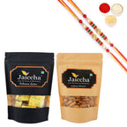 Ghasitaram Mewa Bites, Almonds With 2 Pearl Beads Rakhis | Grocsy